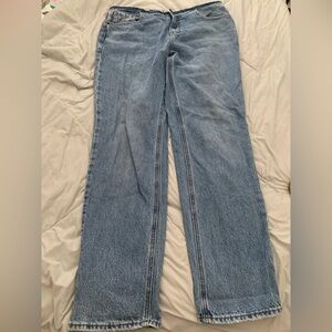 NWOT PacSun Eco Light Blue Low rise Jeans Frayed waist Size 28 Medium Indigo